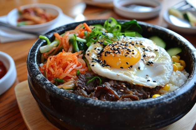 Bibimbap es un plato coreano popular