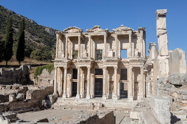 Biblioteca Celsus em Éfeso Selcuk Turquia A antiga cidade grega