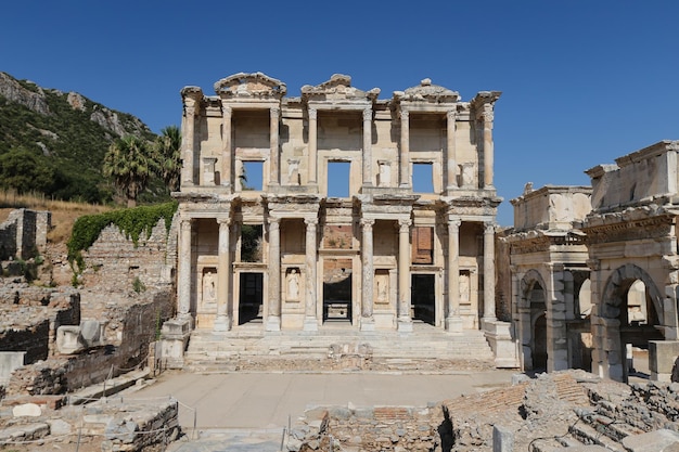 Biblioteca de Celsus em Éfeso Cidade Antiga Selcuk Town Izmir Turquia