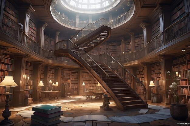 Foto la biblioteca de la imaginación