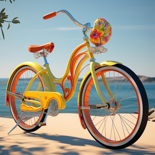 bicicleta 3D ao ar livre