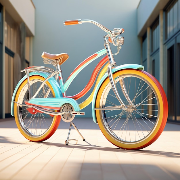 bicicleta 3D ao ar livre