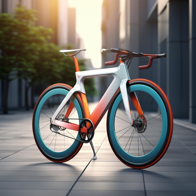 bicicleta 3D ao ar livre