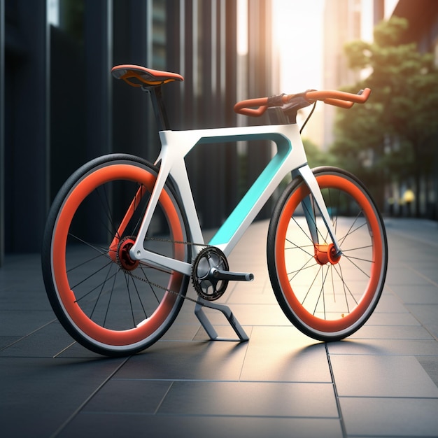 bicicleta 3d ao ar livre