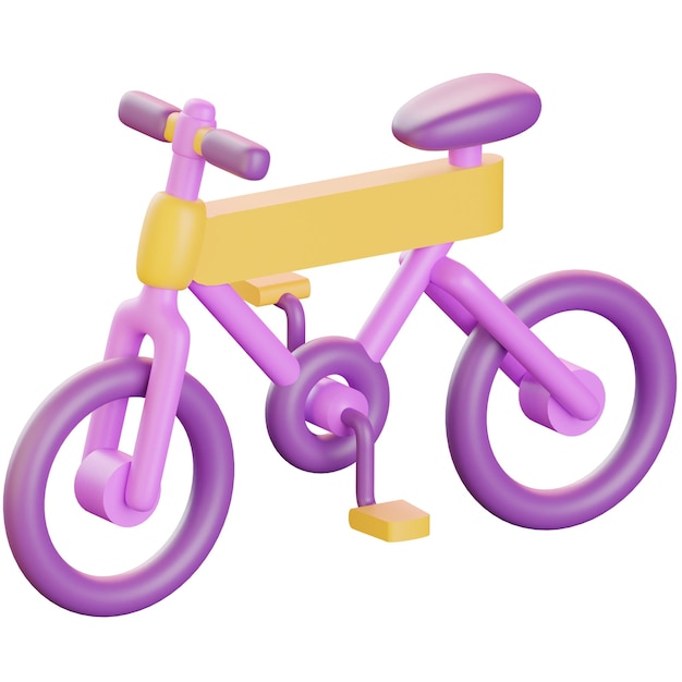 Bicicleta 3D colorida para la escuela