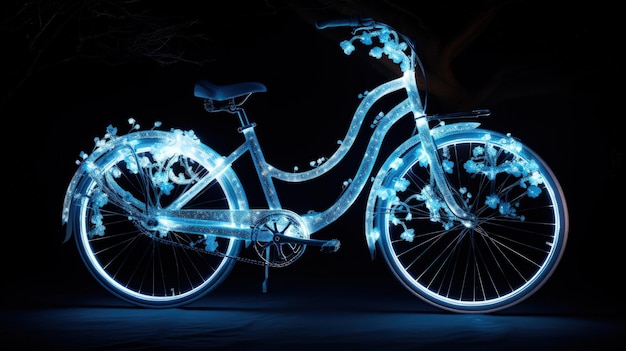Foto bicicleta bioluminescente