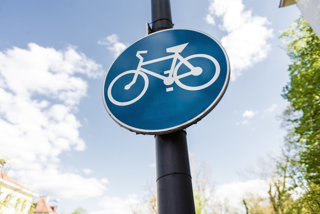 Bicicleta, camino, señal