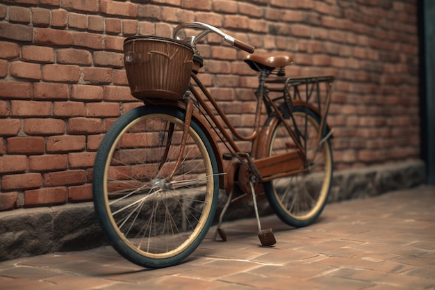 Una bicicleta con una cesta en la parte delantera.