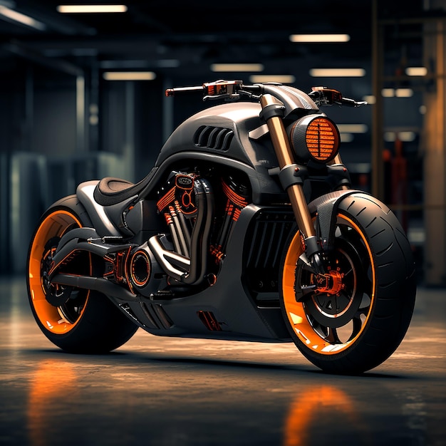 Bicicleta conceito Harley Davidson com IA