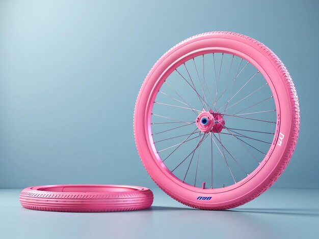 Bicicleta de corrida elegante em rosa e roda de bicicleta para esporte e exercício 6