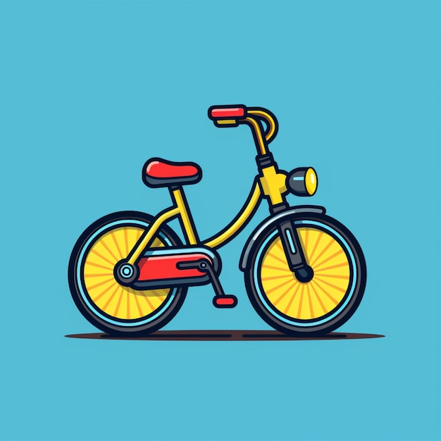 bicicleta do logotipo dos desenhos animados