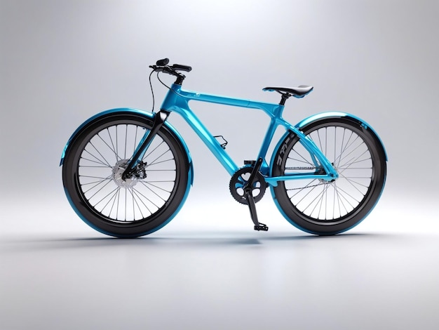 bicicleta isométrica 3d montaña bicicleta colorida aislada sobre fondo degradado ai generativo