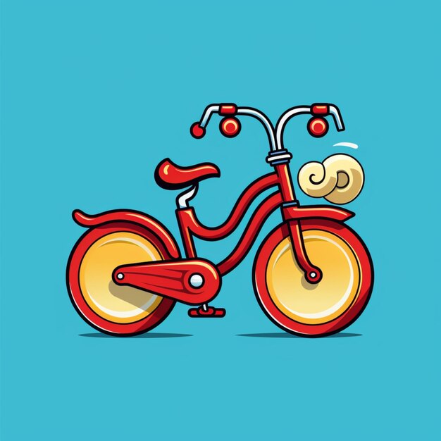 Foto bicicleta de logo de dibujos animados