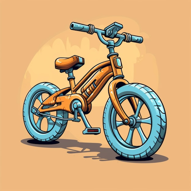 bicicleta de logo de dibujos animados