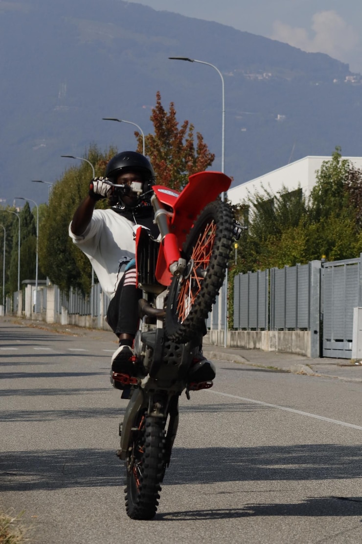 Foto bicicleta roja