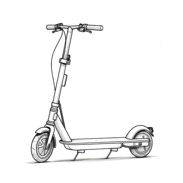 Bicicleta Scooter elétrica gerada ai