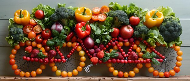 Bicicleta vegetal para un estilo de vida saludable