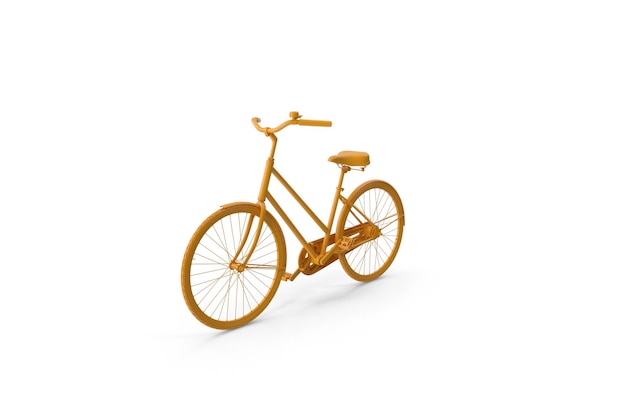 Bicicleta vintage pintada naranja