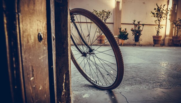 Bicicletas na rua da cidade