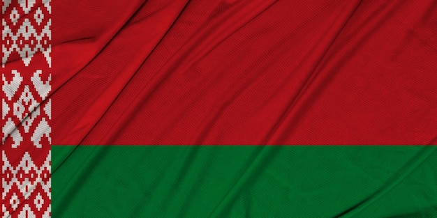 Bielorrusia bandera ondeante con textura 3d