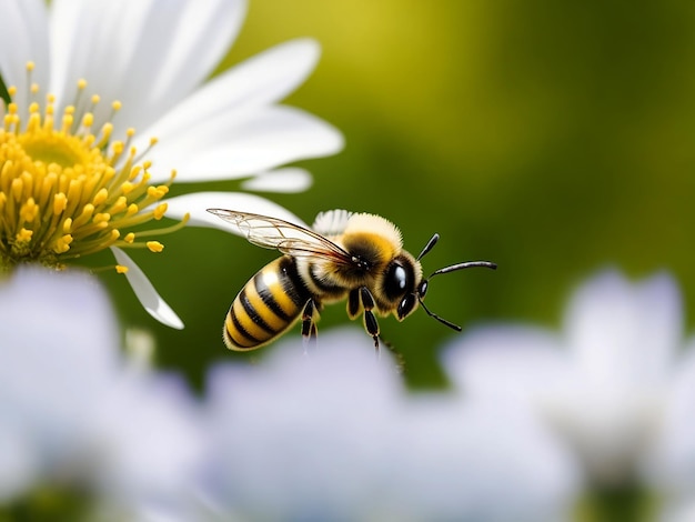Biene auf der Blume in der Natur