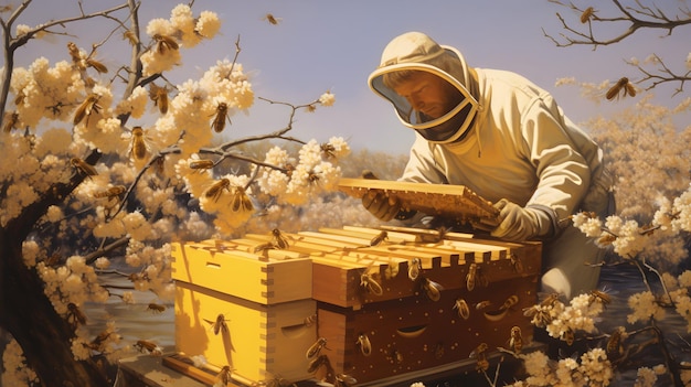Bienen- oder Honigbienenwabenhintergrund
