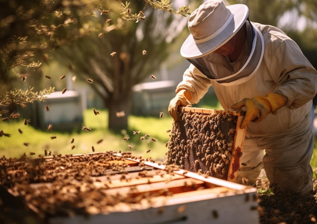 Bienen sind geflügelte Insekten, die eng mit Wespen und Ameisen verwandt sind