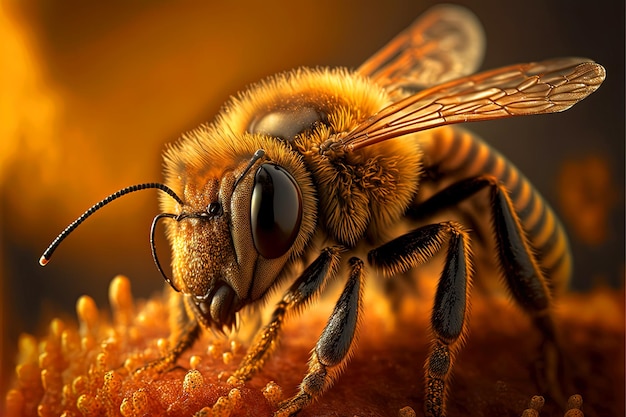 Bienenmakrofotografie