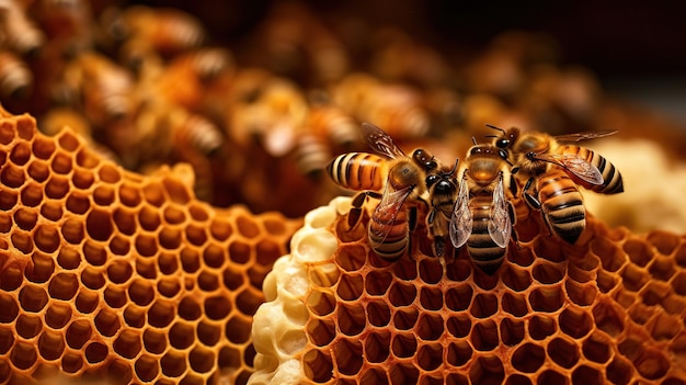 Bienenstöcke produzieren frischen und gesunden Honig