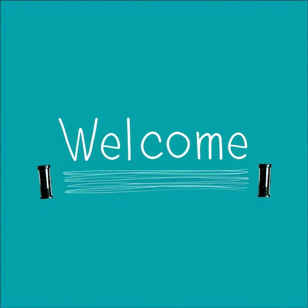 Bienvenido diseño gráfico de fondo saludo elegancia simple