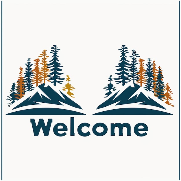 Bienvenido diseño gráfico de fondo saludo elegancia simple