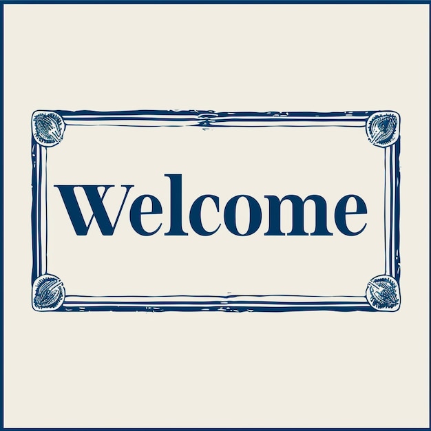 Bienvenido diseño gráfico de fondo saludo elegancia simple