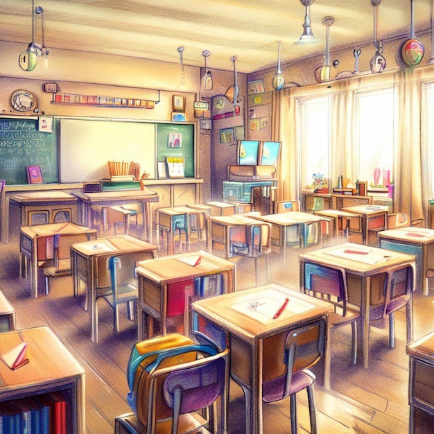 Bienvenido de nuevo a la escuela Class Room Realistic 1