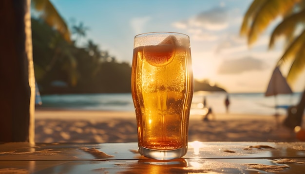 Bier in einer Strandlandschaft