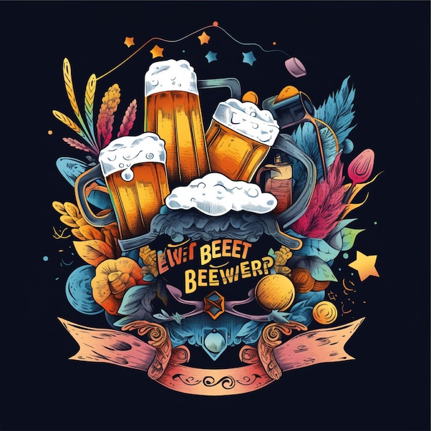 Bierfestival-Design-Vektorillustration