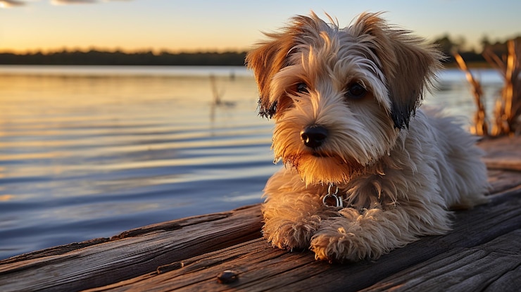 Foto biewer yorkshire terrier hund hd 8k wallpaper stock fotobild