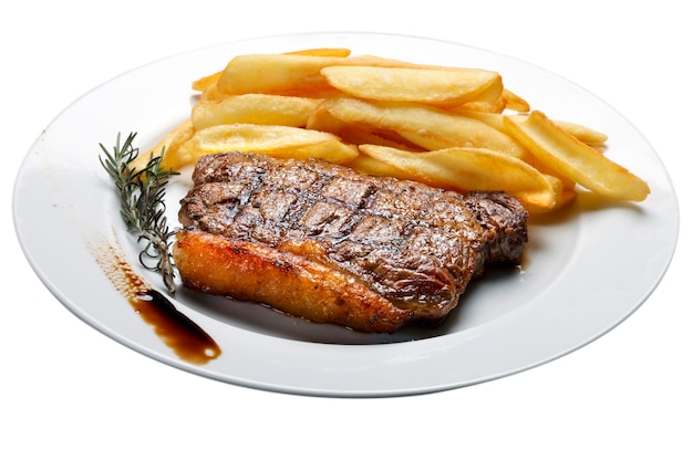 Bife com batata frita