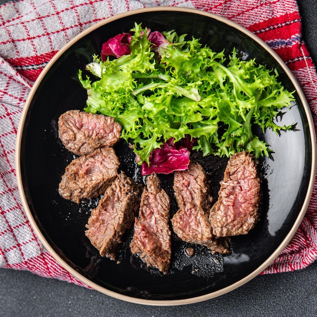 bife de carne rara carne frita fresca assar refeição comida lanche na mesa cópia espaço fundo de comida