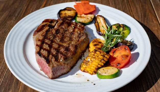 Bife de carne suculenta médio raro