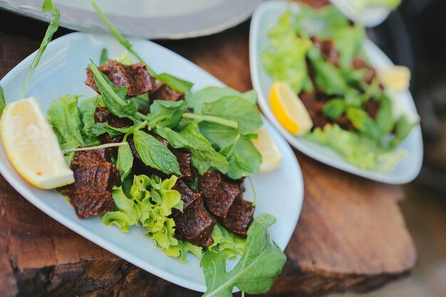 Bife de cigkofte de comida turca a la turca ou chee kofta