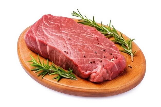 Bife de filé de carne isolada em fundo branco