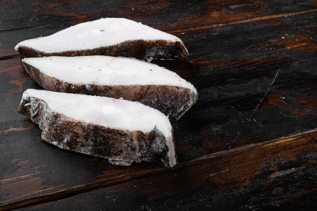 Bife de peixe de halibute congelado