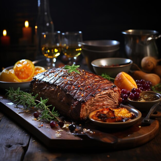 Foto bife delicioso suculento temperamento grelhado