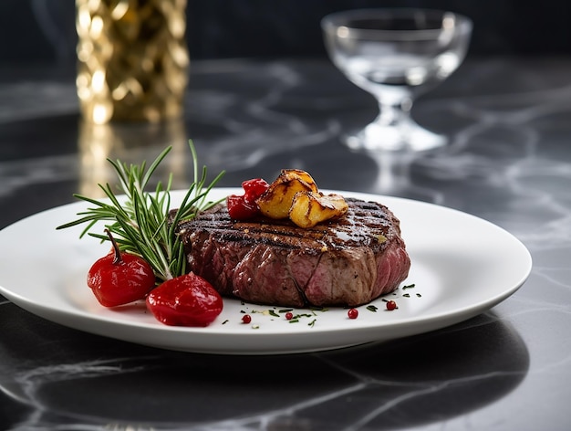 Bife grelhado com pimenta vermelha e temperos perfumados