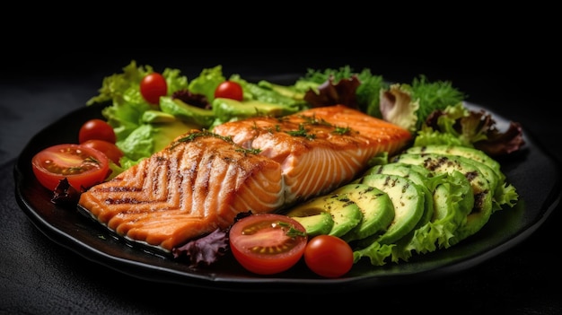 Bife salmon grelhado