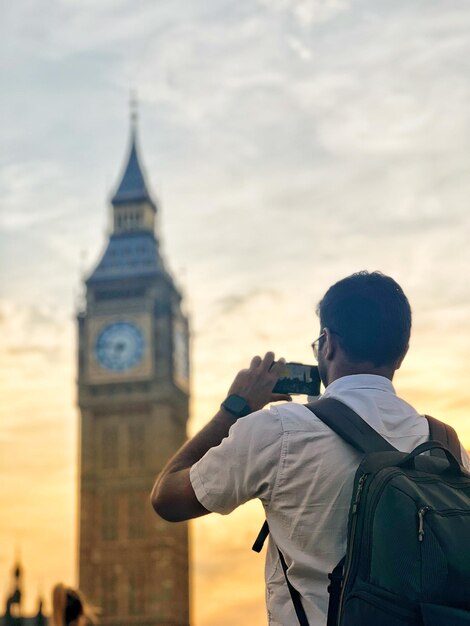 Foto big ben y el fotógrafo