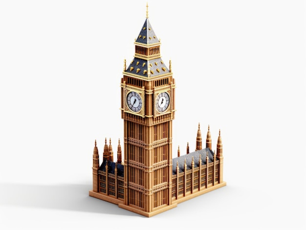 Big Ben o la torre del reloj del Reino Unido aislada