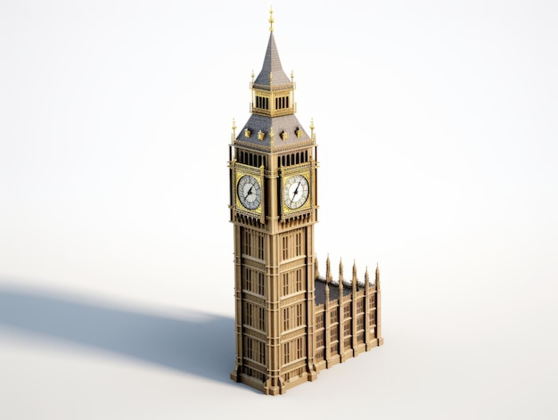 Big Ben o la torre del reloj del Reino Unido aislada