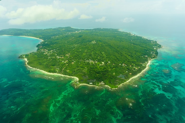 Big corn island, nicaragua. luftaufnahme