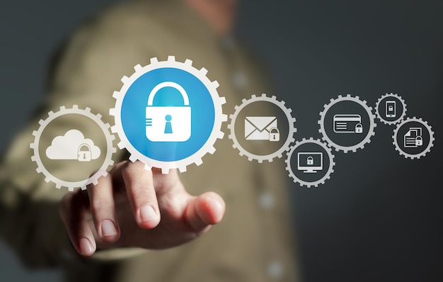 Big Data-Analysen und Business Intelligence-Konzept Geschäftsmann mit globaler Netzwerkverbindung Weltkarte Punkt- und Linienkomposition-Konzept des globalen Geschäfts Digitale Link-Technologie